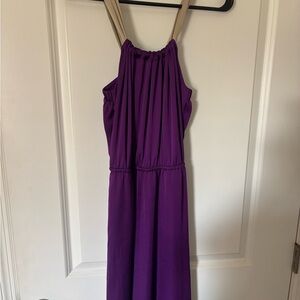 NWT Purple Halter Dress with Gold Straps